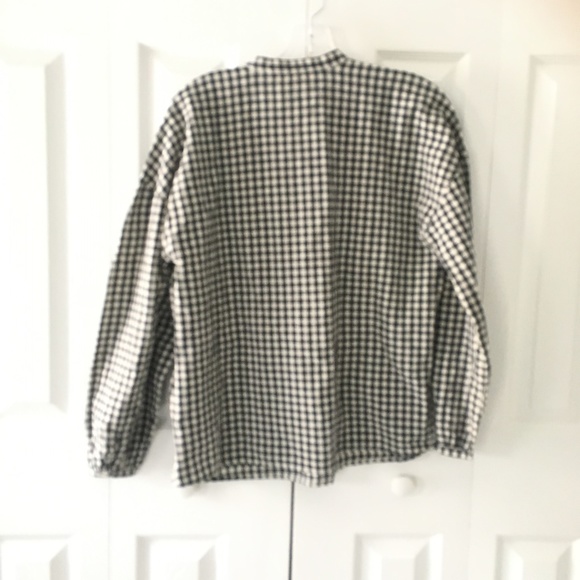 nwt womens ZARA oversized floral checkered top - Picture 7 of 7